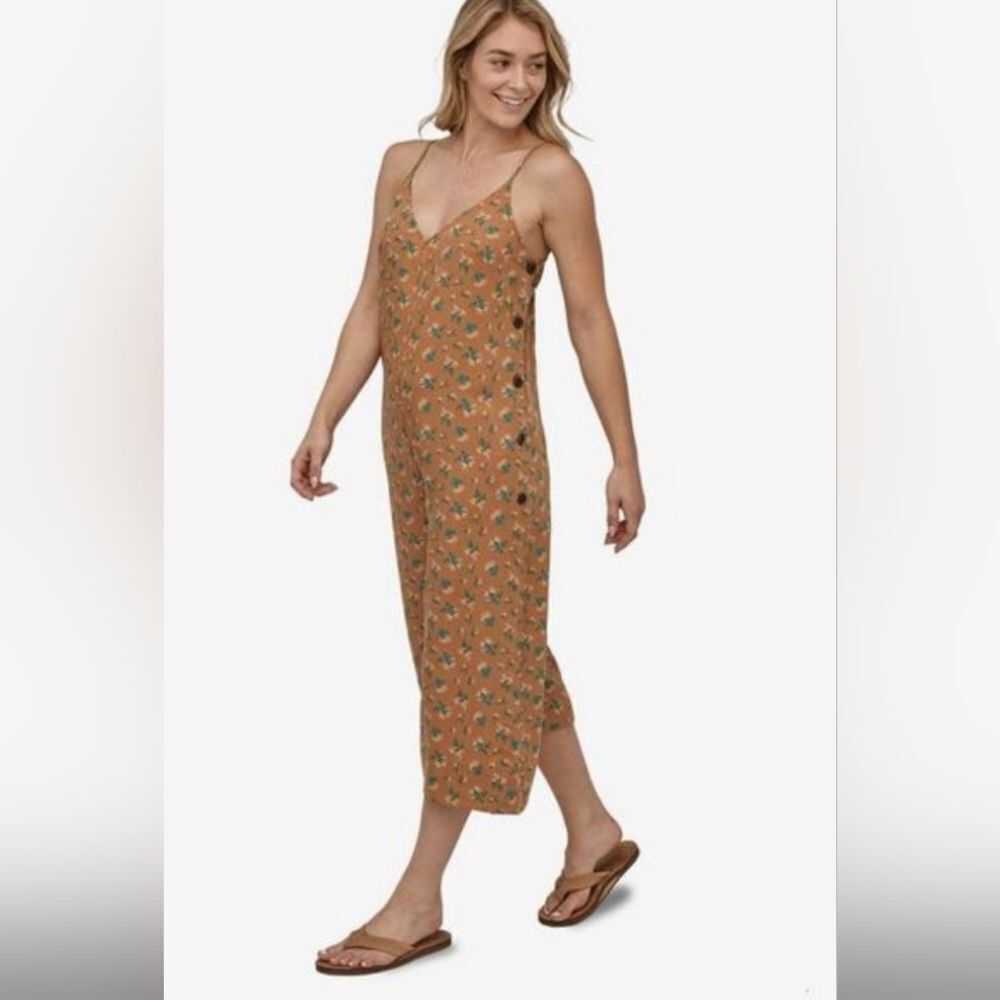 Patagonia Floral Outdoors Activewear Athleisure Beachy Glamping Lake Jumpsuit XS